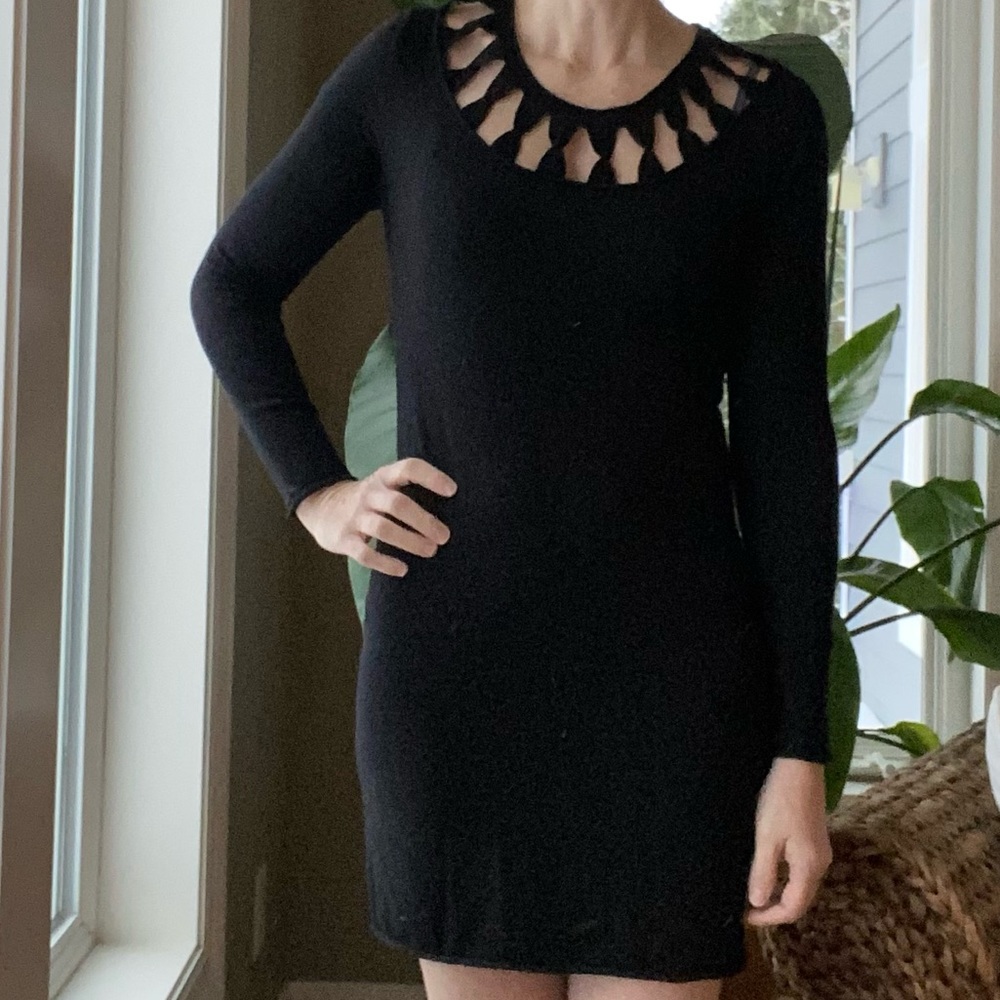 French Connection Black Sweater Dress